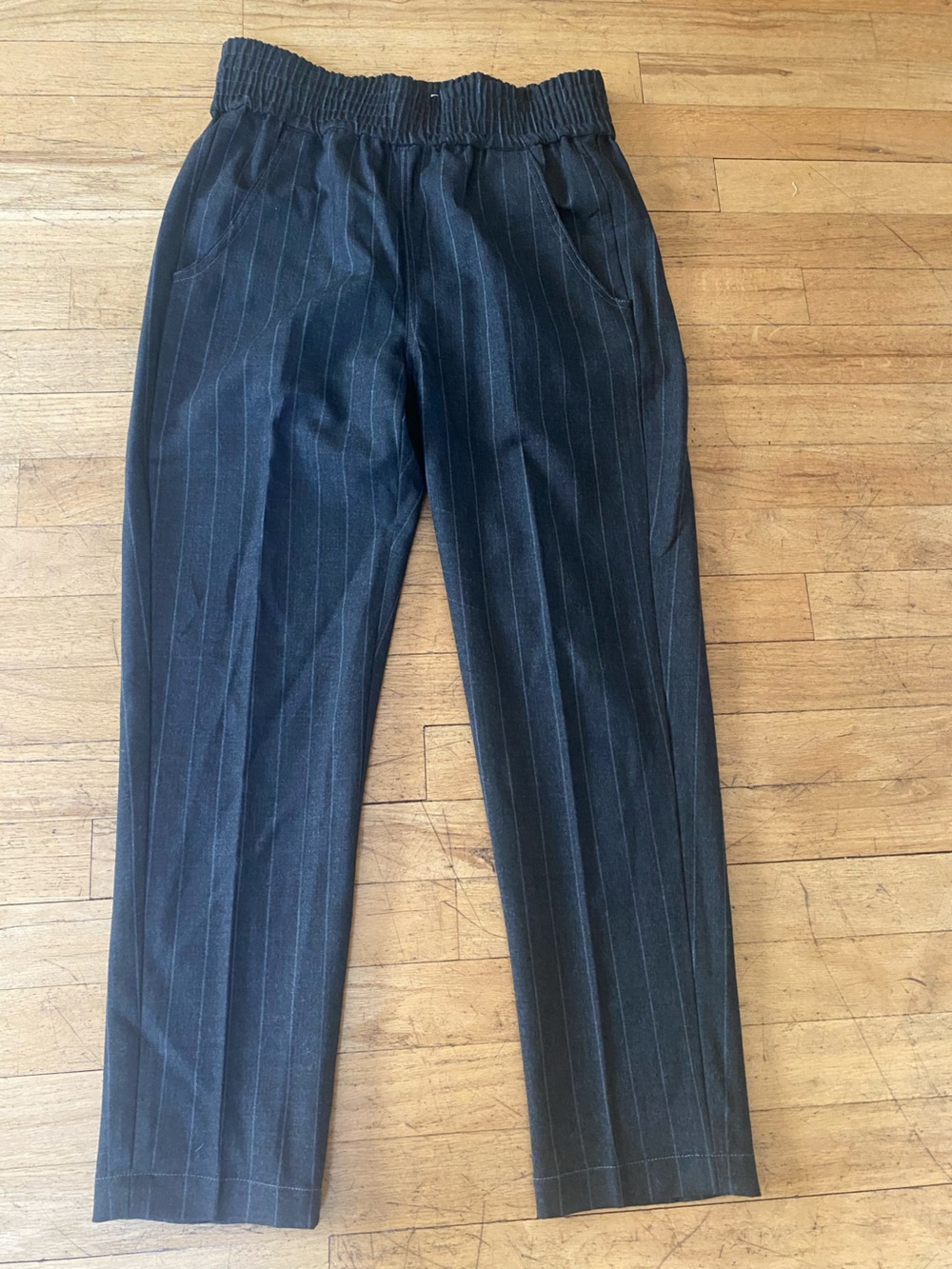 Mc Guire grey pinstripe  nice pants. Elastic waist. Size small